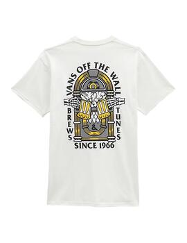 Camiseta Hombre Vans Brew Bros Tunes Beige