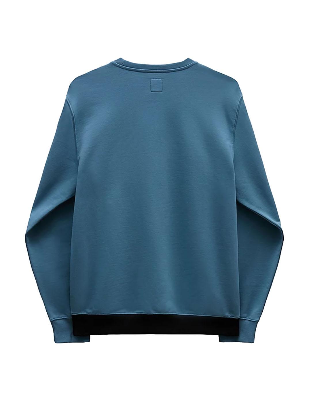 Sudadera Hombre Vans Sidestripe Block Crew Azul Ne