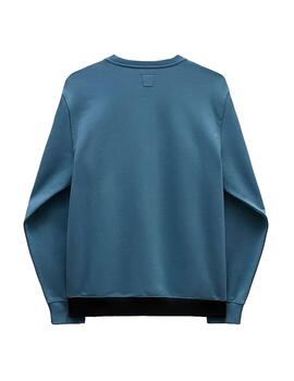 Sudadera Hombre Vans Sidestripe Block Crew Azul Ne