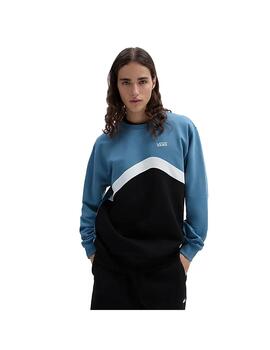 Sudadera Hombre Vans Sidestripe Block Crew Azul Ne