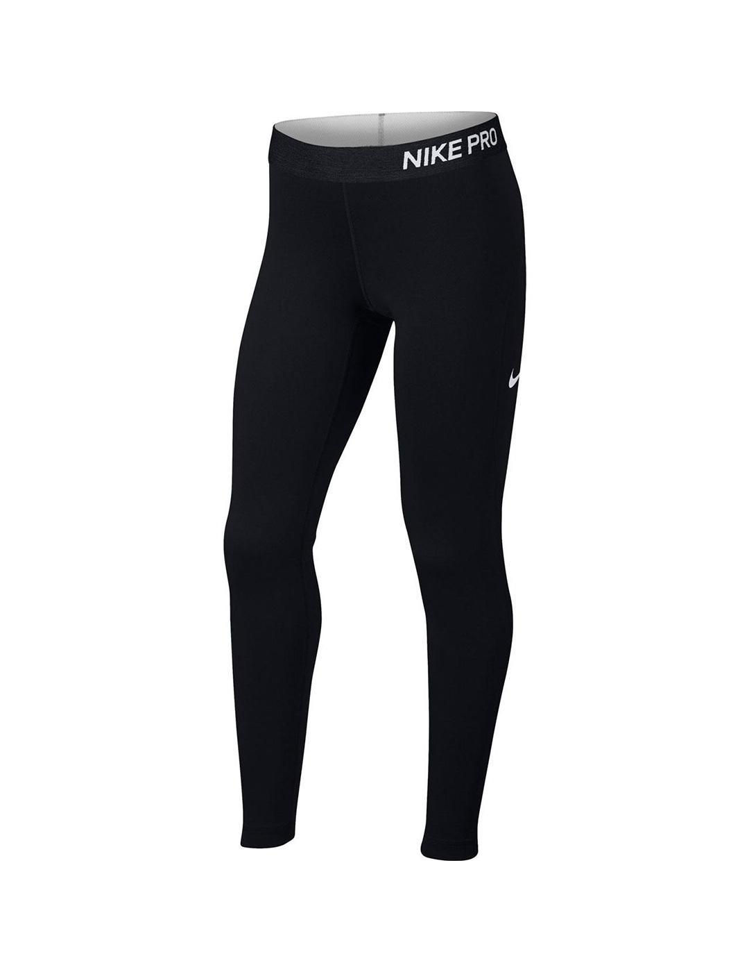 Malla Nike Pro Warm Negra Ni a