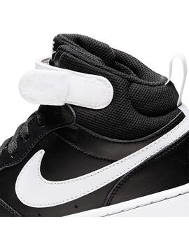 Zapatilla Niño Nike Court Borough Mid 2 Negra