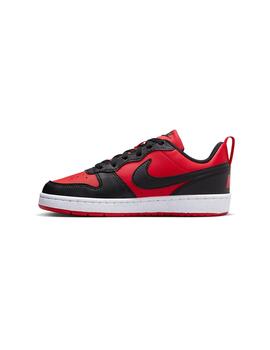 Zapatilla Niño Nike Court Borough Negra Roja