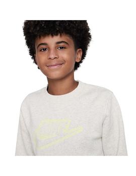 Sudadera Niño Nike NSW Club+ Gris Claro