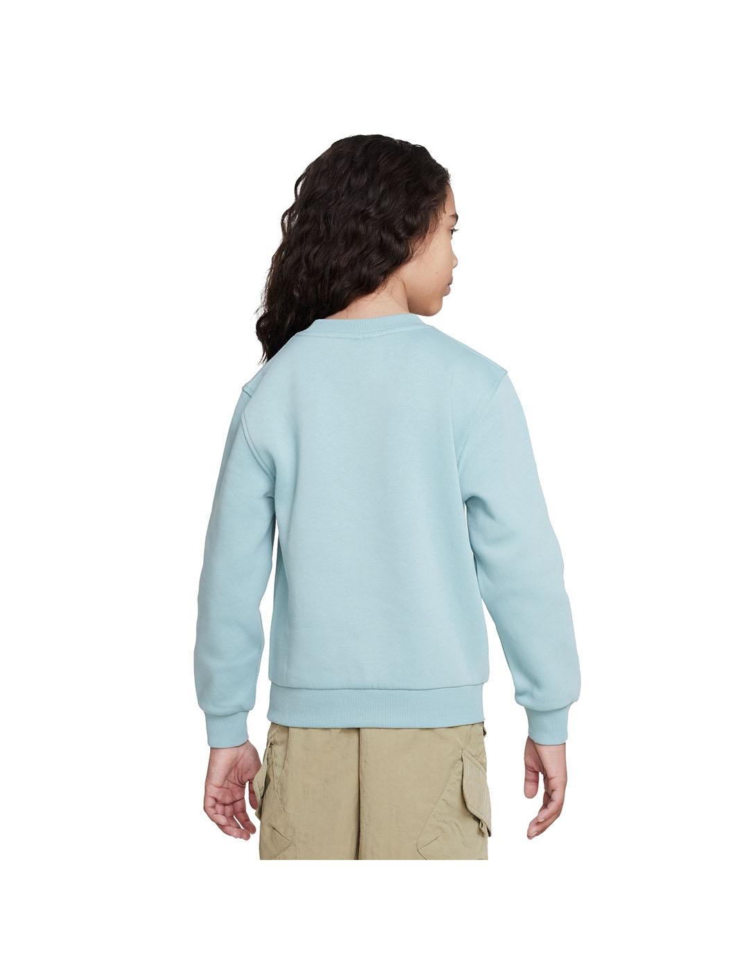 Sudadera Niño Nike Club Crew Verde Agua
