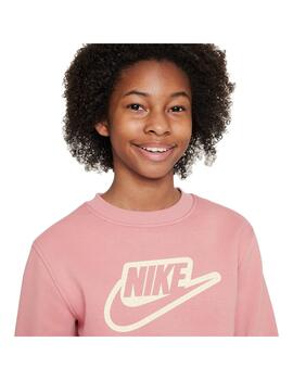 Sudadera Niñ@ Nike Nsw Club+ Rosa