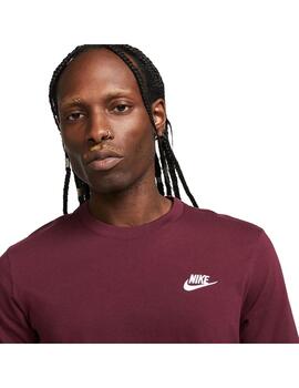 Camiseta Hombre Nike NSW Club Granate