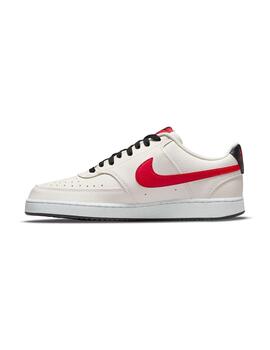 Zapatilla Hombre Nike Court Vision Blanca Roja