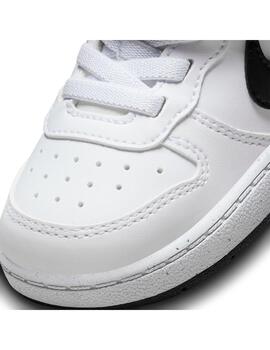 Zapatilla Baby Nike Court Borough Recraft B/N