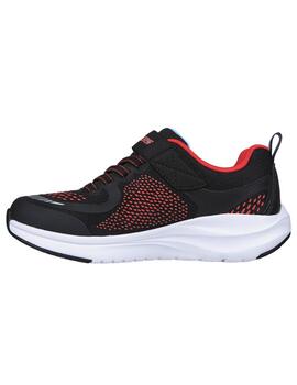 Zapatilla Niño Skechers Ultra Groove Negro/Rojo