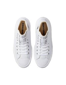 Zapatilla Mujer Converse Move Hi Leather Blanca