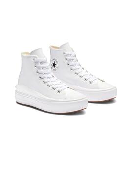 Zapatilla Mujer Converse Move Hi Leather Blanca