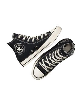 Zapatilla Mujer Converse Ctas Hi Negra Bordados