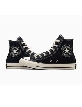 Zapatilla Mujer Converse Ctas Hi Negra Bordados