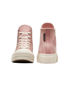 Zapatilla Mujer Converse Lift Hi Pana Rosa