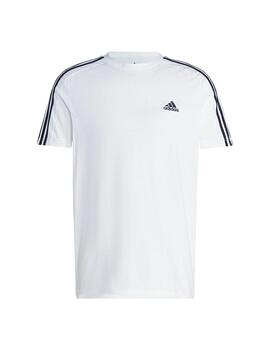 Camiseta Hombre adidas 3S Blanco/Negro