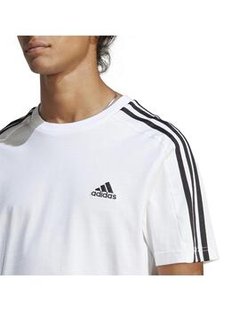 Camiseta Hombre adidas 3S Blanco/Negro