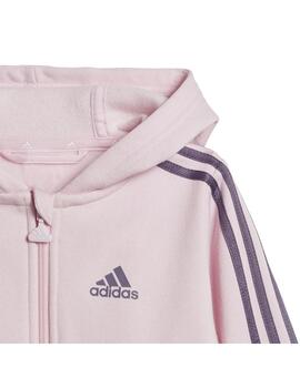 Chándal Baby adidas 3S Fz Rosa