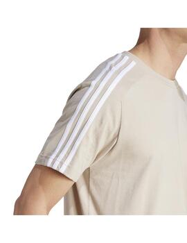 Camiseta Hombre adidas 3 Stripes Beige