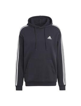 Sudadera Hombre adidas 3 Stripes Negro/Blanco