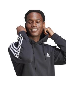 Sudadera Hombre adidas 3 Stripes Negro/Blanco