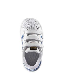 Zapatilla Baby adidas Superstar Blanca/Azul