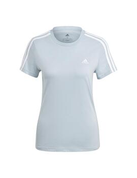 Camiseta Mujer adidas 3Stripes Celeste