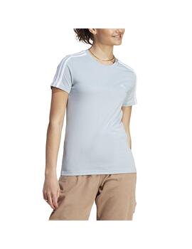 Camiseta Mujer adidas 3Stripes Celeste