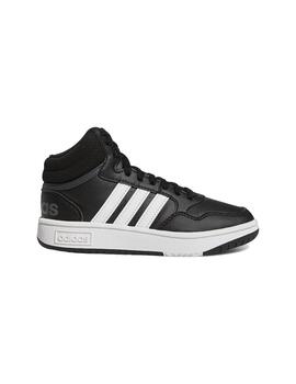 Zapatilla Junior adidas Hoops 3.0 Mid Negro