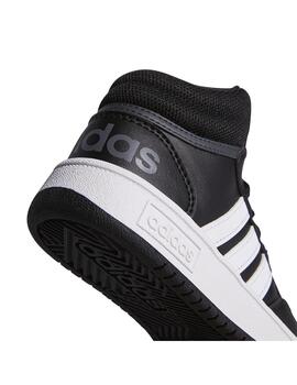 Zapatilla Junior adidas Hoops 3.0 Mid Negro