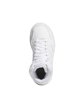 Zapatilla Junior adidas Hoops Mid 3.0 Blanco