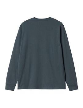 Camiseta Hombre Carhartt WIP L/S Pocket Azul