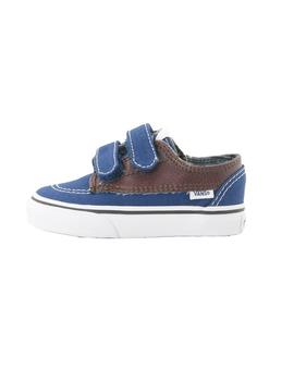 Zapatilla Vans Brigata V Bebe Azul y Marron