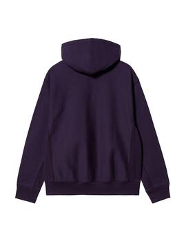 Sudadera Hombre Carhartt WIP American Script Violeta