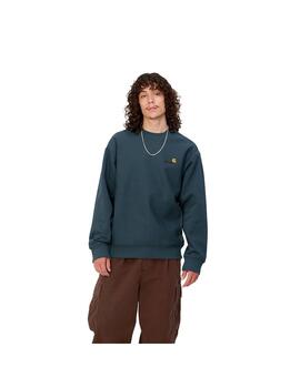 Sudadera Hombre Carhartt WIP American Script Azul