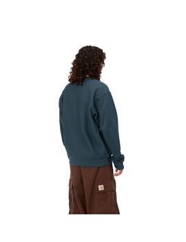 Sudadera Hombre Carhartt WIP American Script Azul