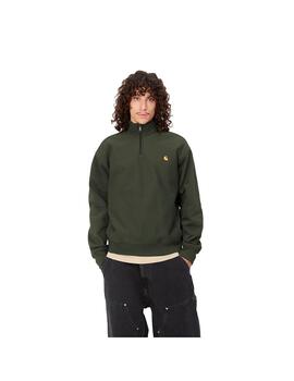 Sudadera Hombre Carhartt WIP Half Zip American Verde