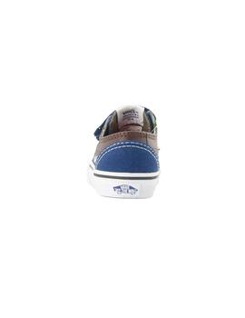 Zapatilla Vans Brigata V Bebe Azul y Marron