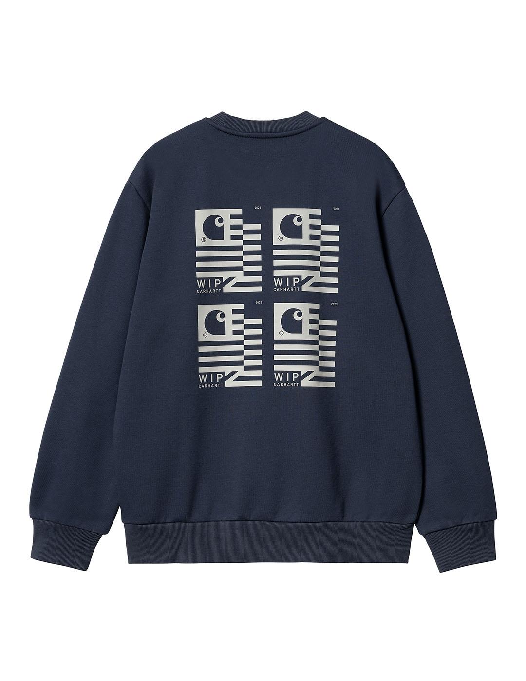 Sudadera Hombre Carhartt WIP Stamp State Marino