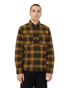 Camisa Hombre Dickies Evansville Negro Mostaza