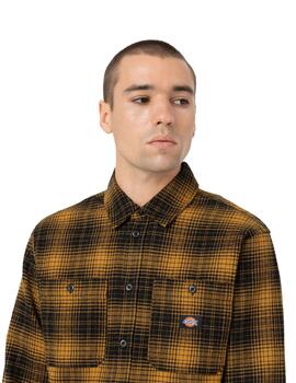 Camisa Hombre Dickies Evansville Negro Mostaza