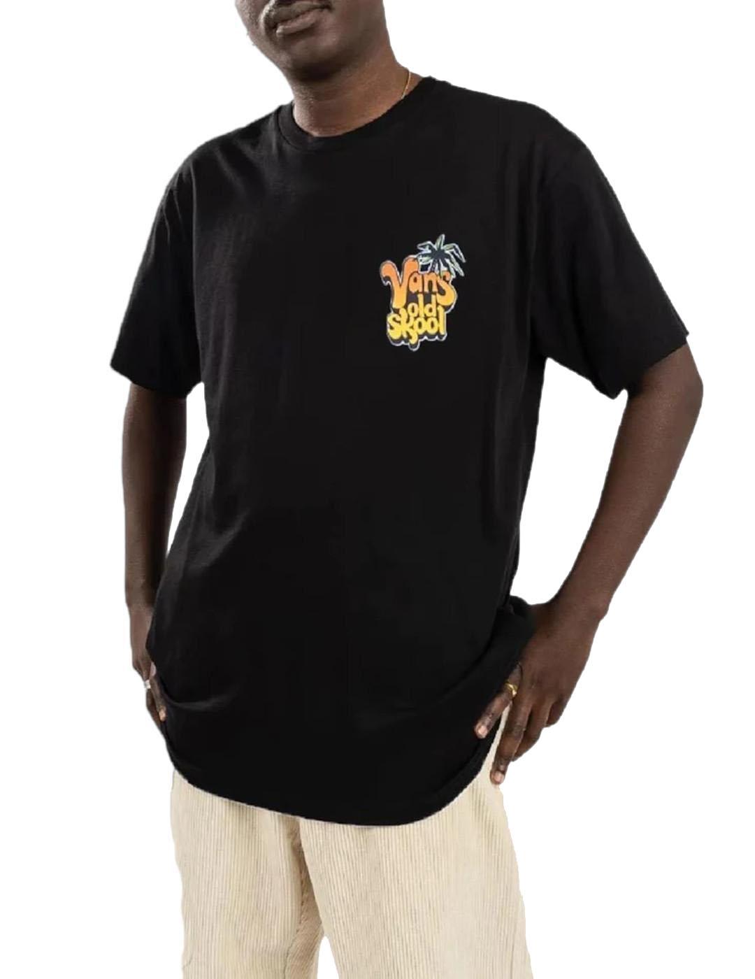 Camiseta vans negra hombre 2025