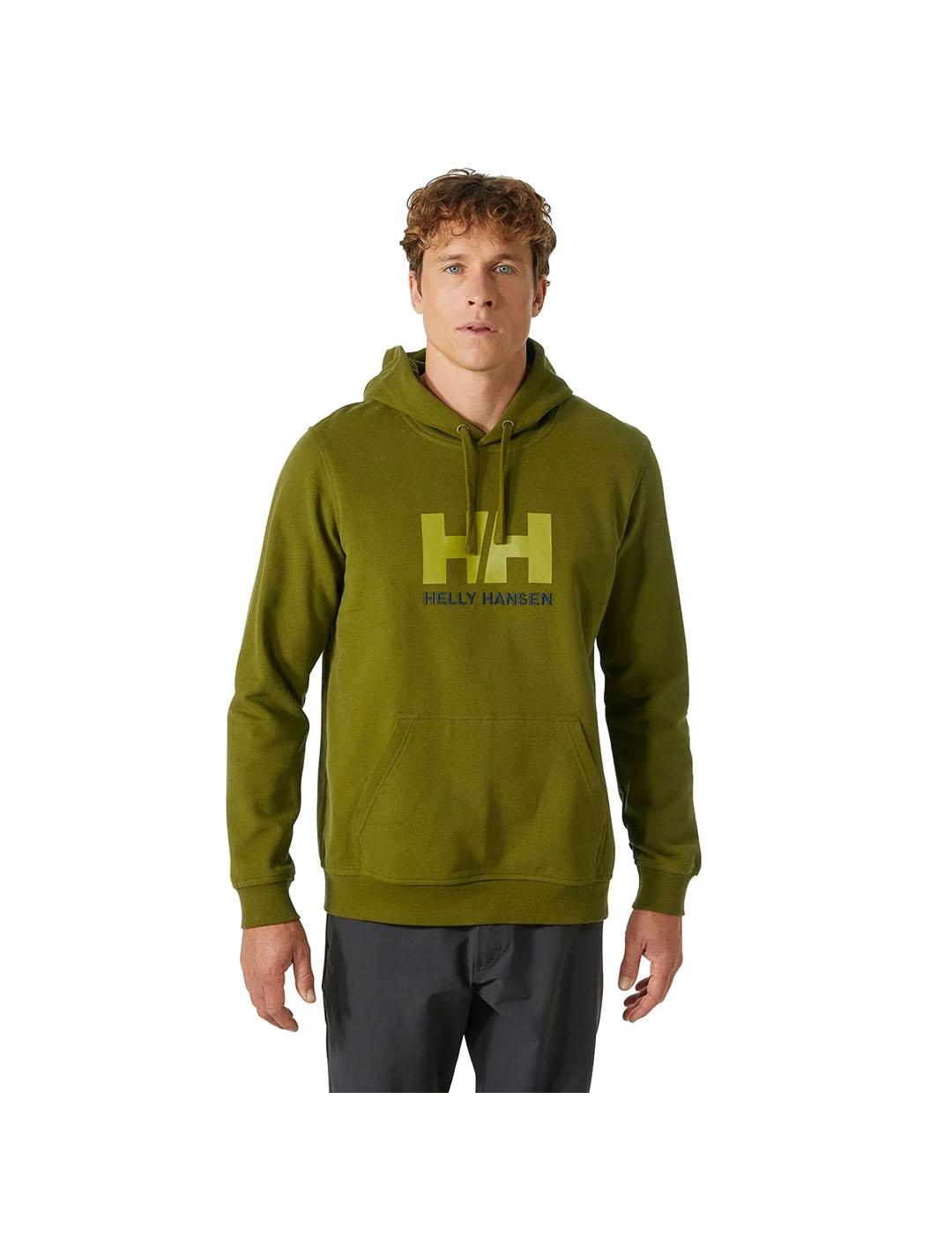 Sudadera Hombre HH Logo Hoodie Verde Oliva