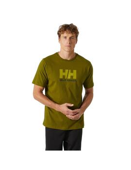 Camiseta Hombre Helly Hansen Logo Verde Oliva