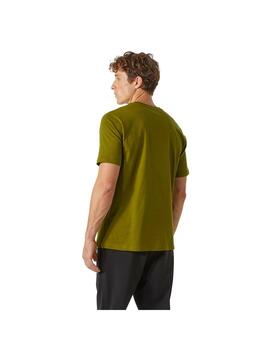 Camiseta Hombre Helly Hansen Logo Verde Oliva
