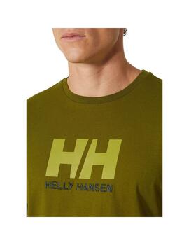 Camiseta Hombre Helly Hansen Logo Verde Oliva