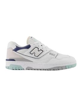 Zapatilla Mujer New Balance 550 Blanca Azul