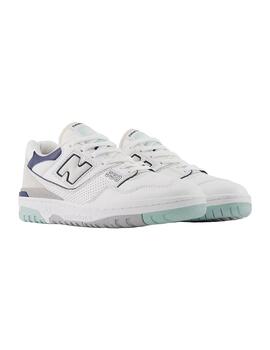 Zapatilla Mujer New Balance 550 Blanca Azul