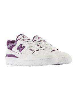 Zapatilla Mujer New Balance 550 Blanca Violeta
