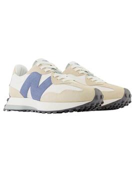 Zapatilla Mujer New Balance 327 Blanco Azul Beig